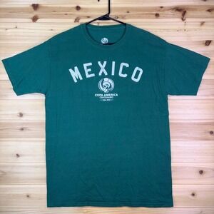 Copa America Centenario T-Shirt Mens Large Green Mexico USA 2016 Tournament